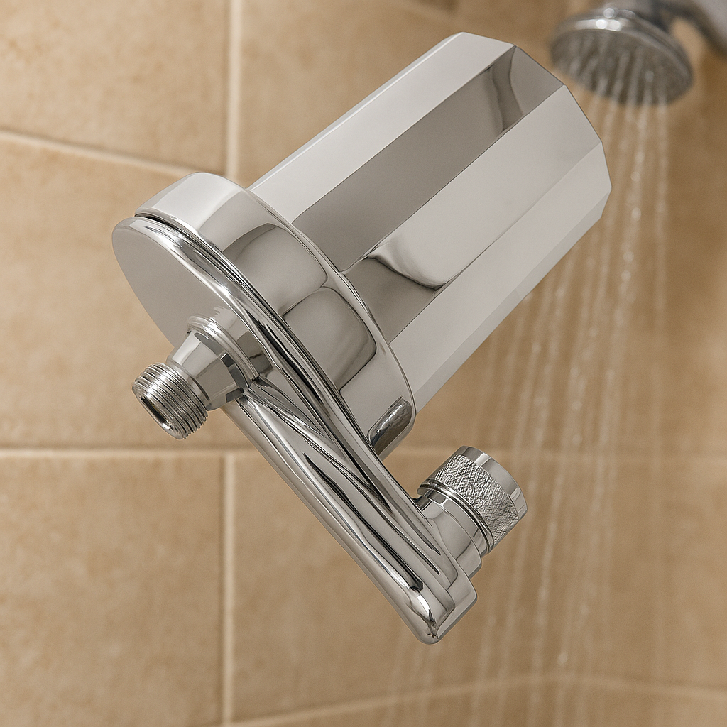 +Inline Shower Filter With Easy Replacement Shower Filter Cartridge